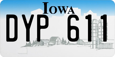 IA license plate DYP611