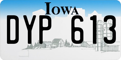 IA license plate DYP613