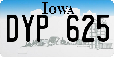 IA license plate DYP625