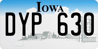 IA license plate DYP630