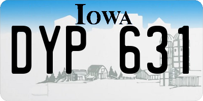 IA license plate DYP631