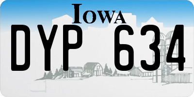 IA license plate DYP634