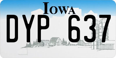 IA license plate DYP637