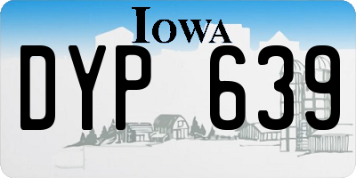 IA license plate DYP639