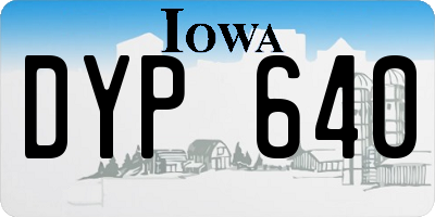 IA license plate DYP640