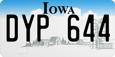 IA license plate DYP644