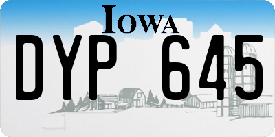 IA license plate DYP645