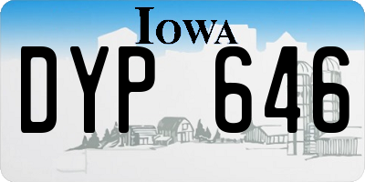 IA license plate DYP646