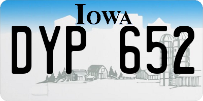 IA license plate DYP652