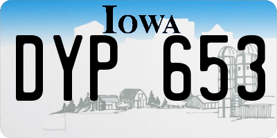 IA license plate DYP653