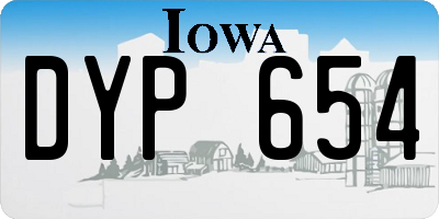 IA license plate DYP654