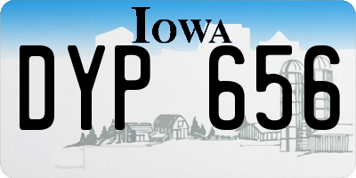 IA license plate DYP656