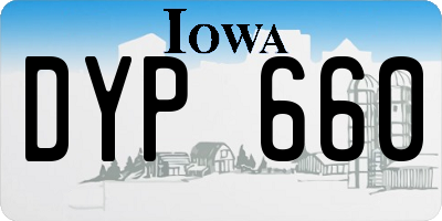 IA license plate DYP660