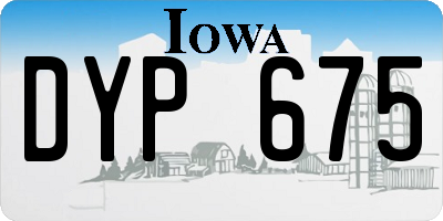 IA license plate DYP675