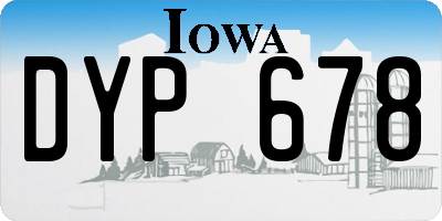 IA license plate DYP678