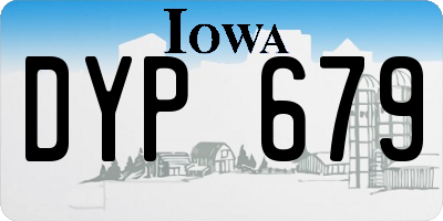 IA license plate DYP679