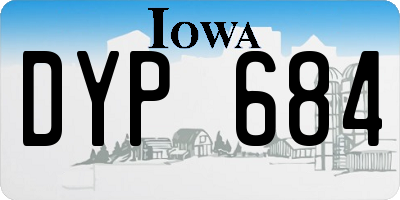 IA license plate DYP684
