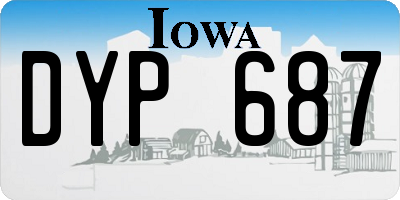 IA license plate DYP687