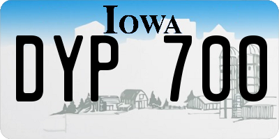 IA license plate DYP700