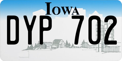 IA license plate DYP702