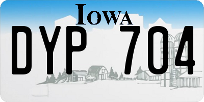 IA license plate DYP704