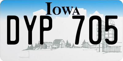 IA license plate DYP705