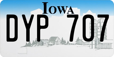 IA license plate DYP707