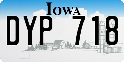 IA license plate DYP718
