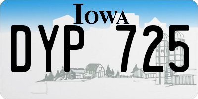 IA license plate DYP725