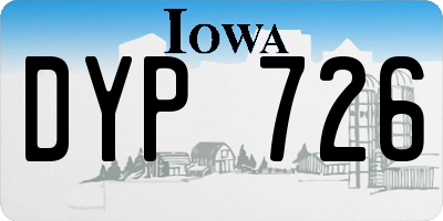 IA license plate DYP726