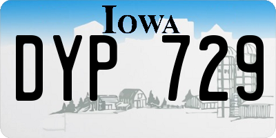 IA license plate DYP729