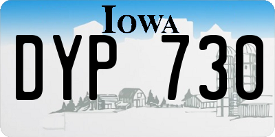 IA license plate DYP730