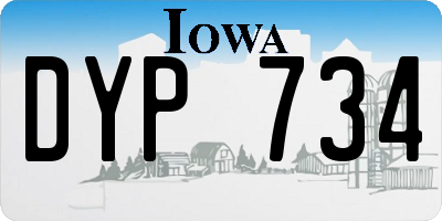 IA license plate DYP734