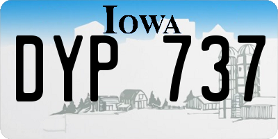 IA license plate DYP737