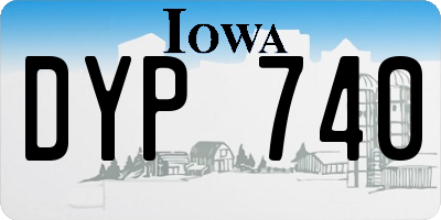 IA license plate DYP740