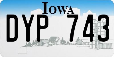 IA license plate DYP743