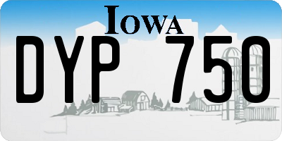IA license plate DYP750