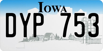 IA license plate DYP753