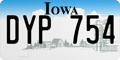 IA license plate DYP754