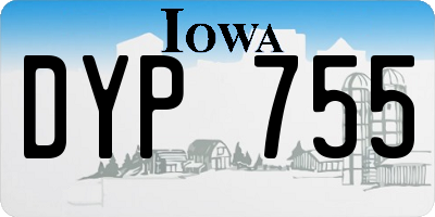 IA license plate DYP755