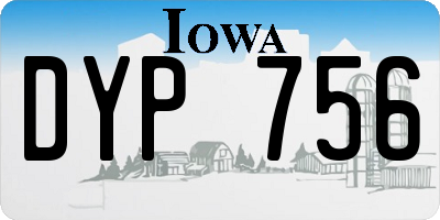 IA license plate DYP756