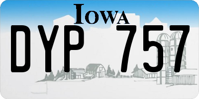 IA license plate DYP757