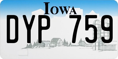 IA license plate DYP759