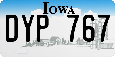 IA license plate DYP767