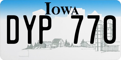 IA license plate DYP770