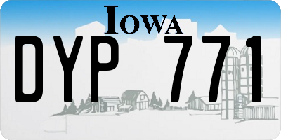 IA license plate DYP771