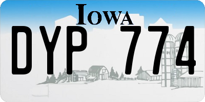 IA license plate DYP774