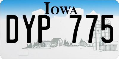 IA license plate DYP775