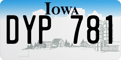 IA license plate DYP781