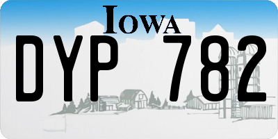 IA license plate DYP782